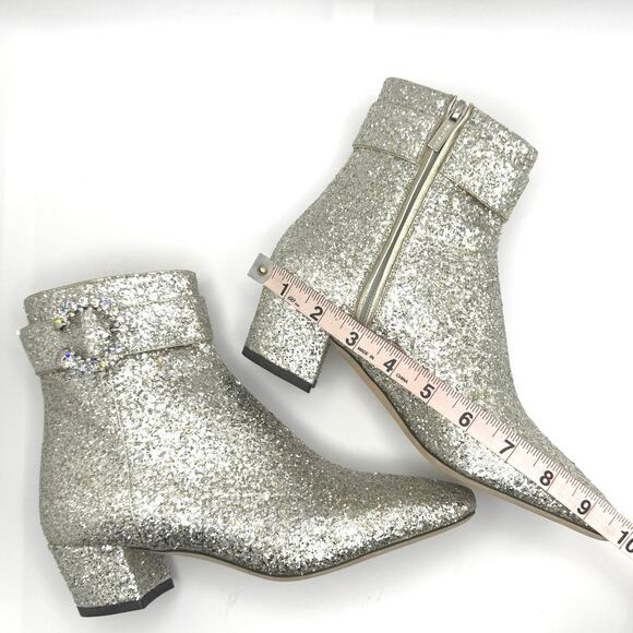 JIMMY CHOO Party Ankle boot in glittery Silver Leather IT 36.5 (US 6.5) - Picture 2 of 16